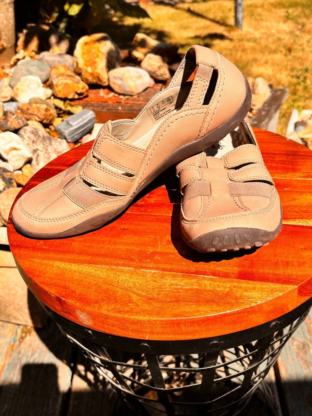 Clarks Women’s Casual Slip-On Shoes in Taupe Beige